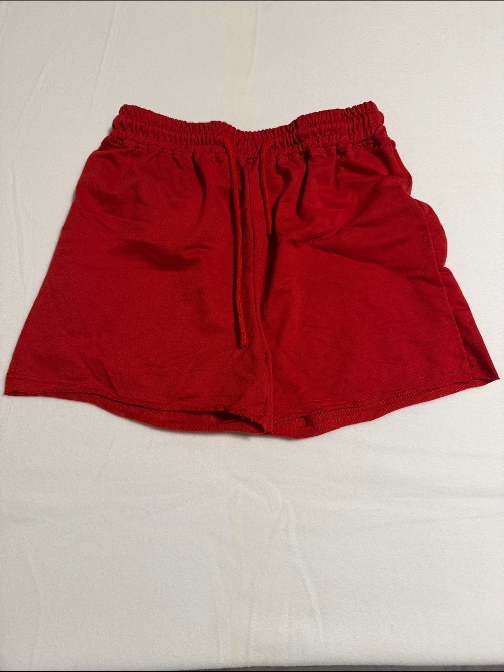 SHEIN Red Women's Athletic Drawstring Shorts-s02